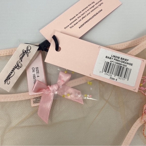 Agent Provocateur Lindie Pink Orange Brief NWT - Picture 13 of 14